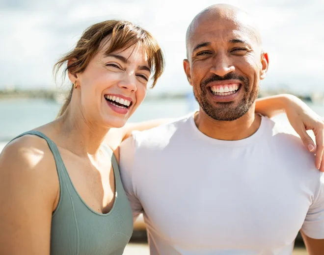Healthy couple representing men’s sexual wellness and hormone health.